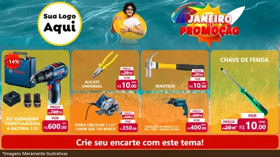 Modelo de TV para TV Horizontal com o tema Janeiro de Promoção para Maquinas e Ferramentas
