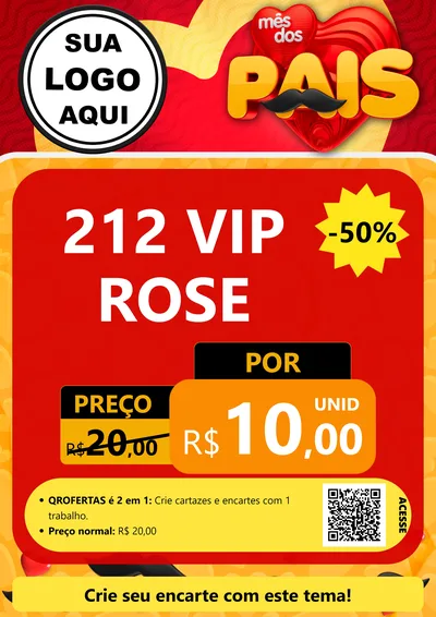 Modelo de Cartaz para Cartaz A4 Vertical com o tema Mês Dos Pais para Perfumes