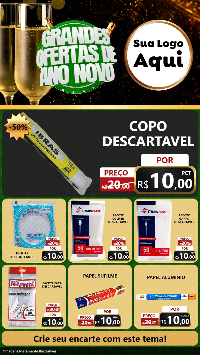 Modelo de Rede Social para Stories com o tema Grandes Ofertas de Ano Novo para Embalagens