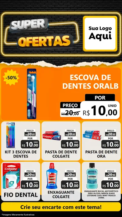 Modelo de Rede Social para Stories com o tema Super Ofertas para Higiene Pessoal