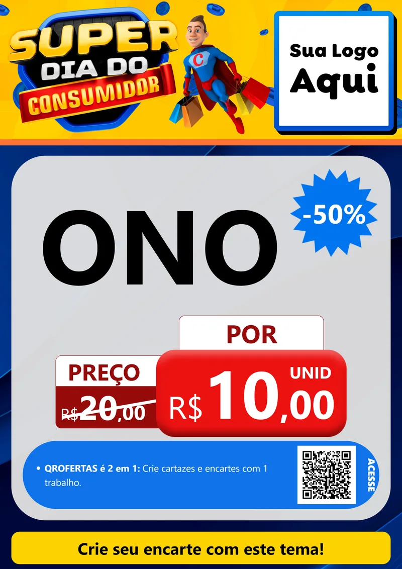 Modelo de Cartaz para Cartaz A4 Vertical com o tema Super Dia do Consumidor para Óticas