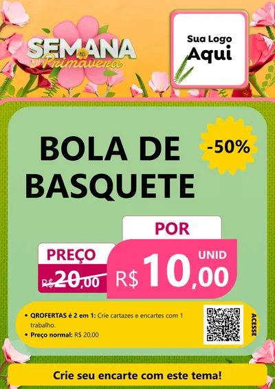 Modelo de Cartaz para Cartaz A4 Vertical com o tema Semana da Primavera para Artigos Esportivos