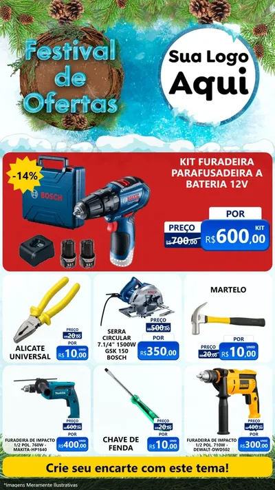 Modelo de Rede Social para Stories com o tema Festival de Ofertas - Inverno para Maquinas e Ferramentas