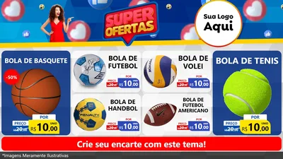 Modelo de TV para TV Horizontal com o tema Super Ofertas para Artigos Esportivos
