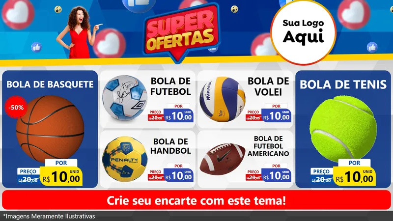 Modelo de TV para TV Horizontal com o tema Super Ofertas para Artigos Esportivos