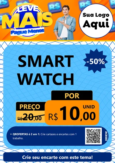 Modelo de Cartaz para Cartaz A4 Vertical com o tema Leve Mais, Pague Menos para Informática
