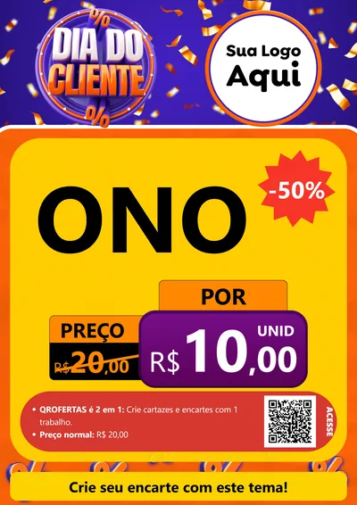 Modelo de Cartaz para Cartaz A4 Vertical com o tema Dia do Cliente para Óticas