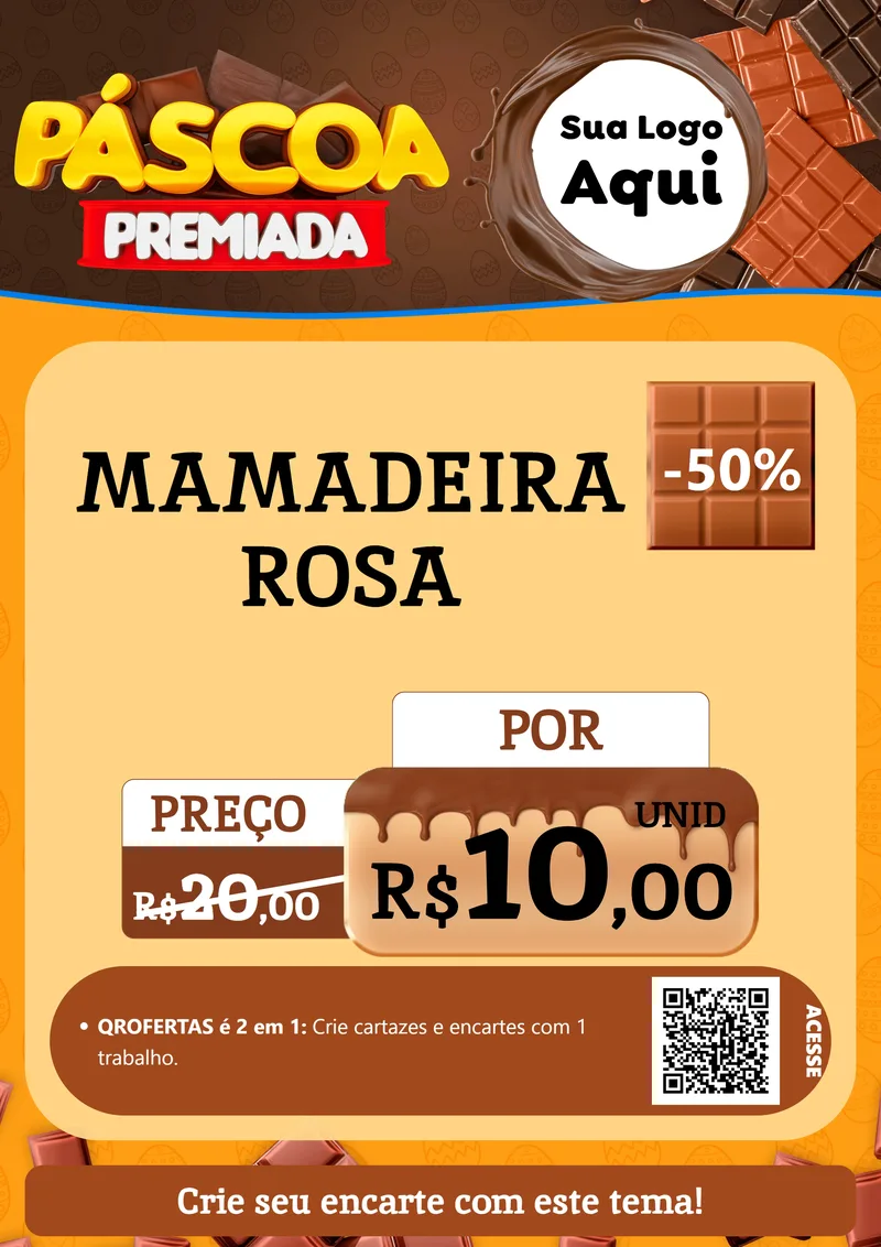 Modelo de Cartaz para Cartaz A4 Vertical com o tema Páscoa Premiada para Bebês