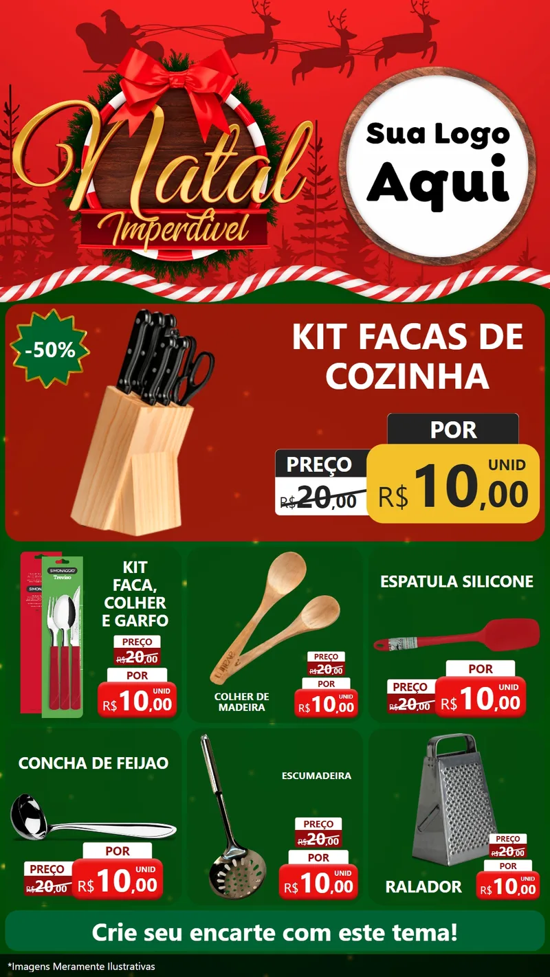 Modelo de Rede Social para Stories com o tema Natal Imperdível para Utilidades Domésticas