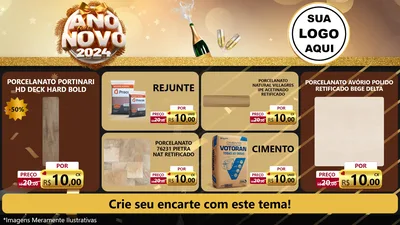 Modelo de TV para TV Horizontal com o tema Feliz Ano Novo 2027 para Pisos e revestimentos