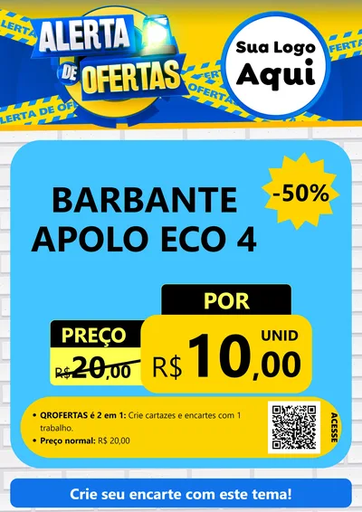 Modelo de Cartaz para Cartaz A4 Vertical com o tema Alerta de Ofertas para Armarinho e Aviamentos