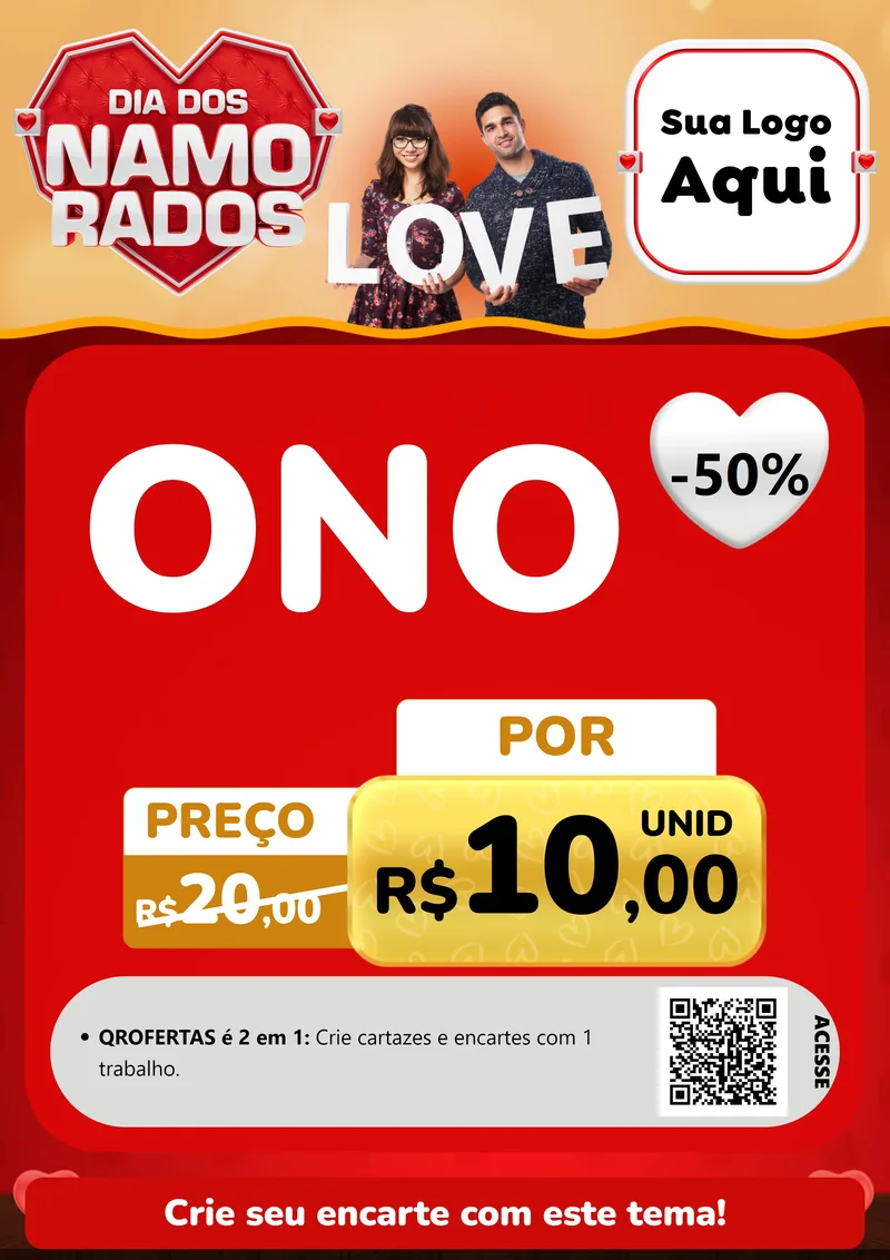 Modelo de Cartaz para Cartaz A4 Vertical com o tema Dia dos Namorados para Óticas
