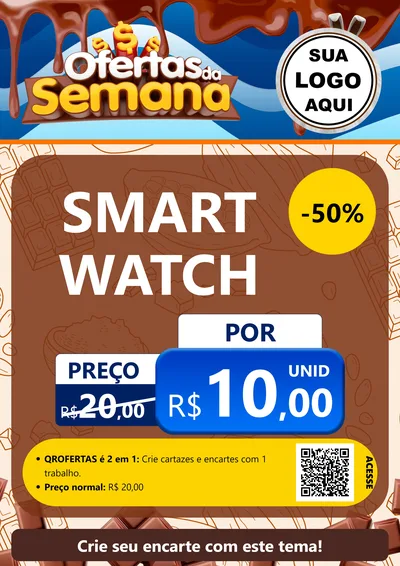 Modelo de Cartaz para Cartaz A4 Vertical com o tema Ofertas da Semana - Páscoa para Informática
