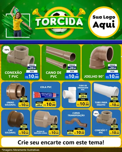 Modelo de Rede Social para Feed Instagram com o tema Torcida para Tubos e conexões