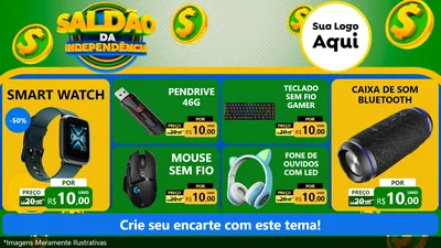 Modelo de TV para TV Horizontal com o tema Saldão da Indepêndencia para Informática