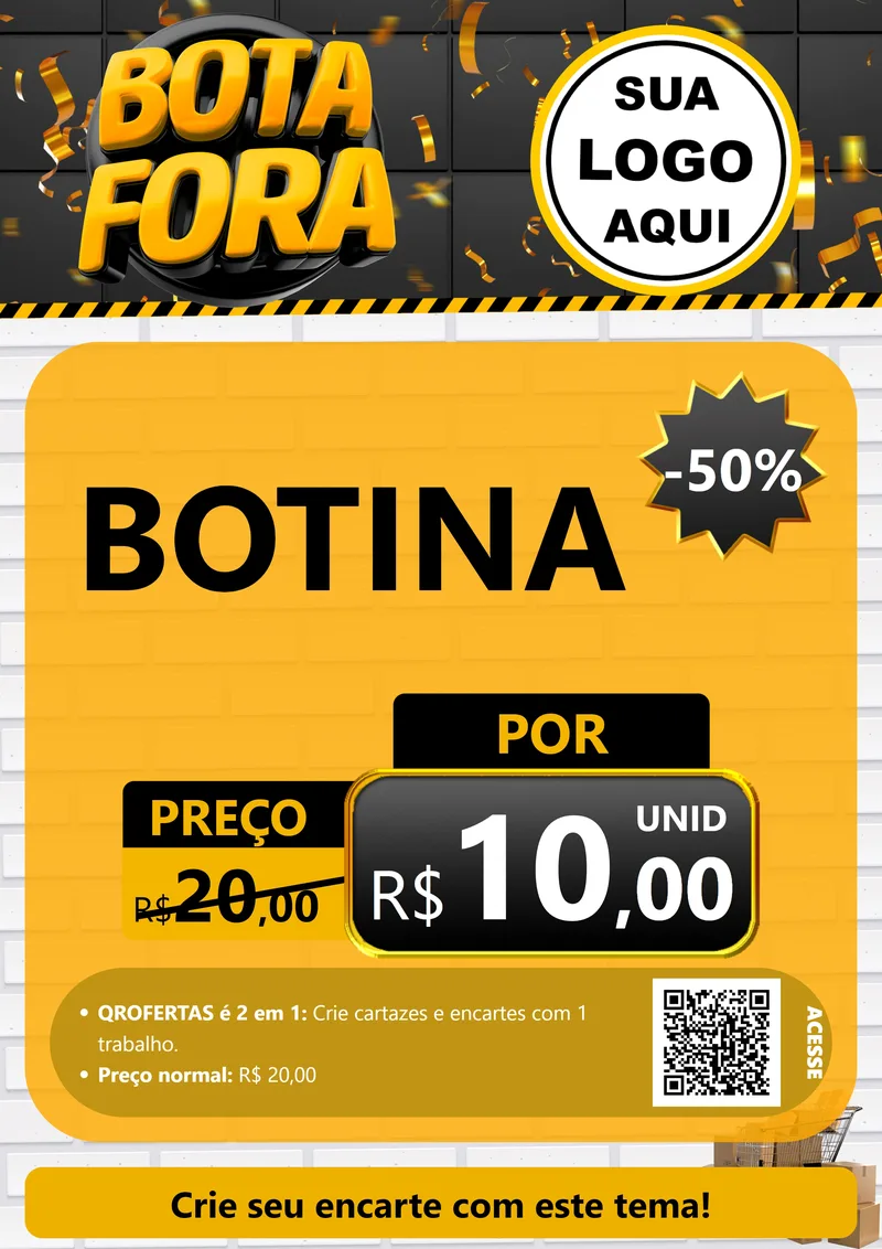 Modelo de Cartaz para Cartaz A4 Vertical com o tema Bota Fora para Agropecuária