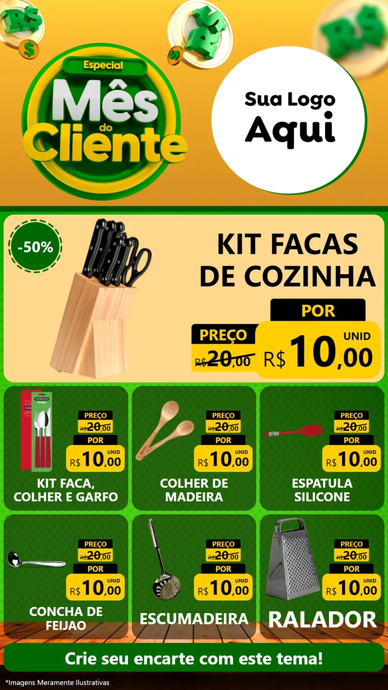 Modelo de Rede Social para Stories com o tema Especial Mês do Cliente para Utilidades Domésticas