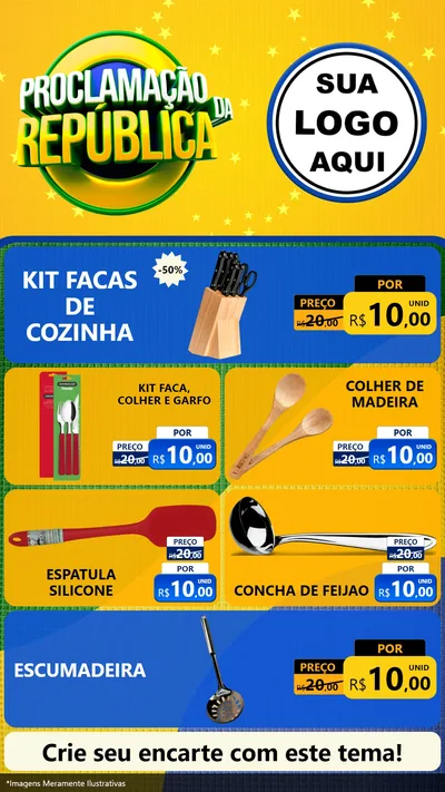 Modelo de TV para TV Vertical com o tema Proclamação da República para Utilidades Domésticas