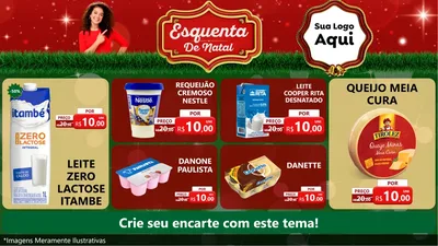 Modelo de TV para TV Horizontal com o tema Esquenta de Natal para Frios e Laticínios