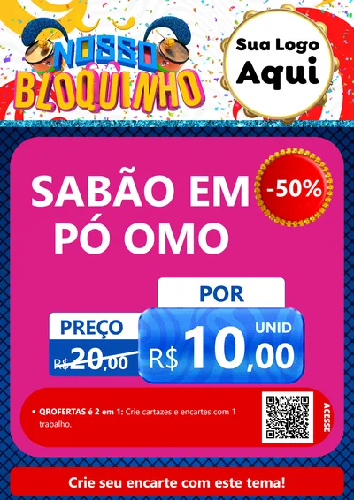 Modelo de Cartaz para Cartaz A4 Vertical com o tema Nosso Bloquinho para Produtos de Limpeza