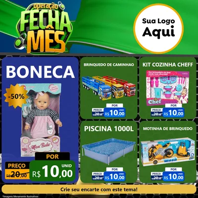 Modelo de Rede Social para Feed Facebook com o tema Operação Fecha Mês para Brinquedos