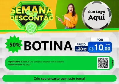 Modelo de Cartaz para Cartaz A4 Horizontal com o tema Semana de Descontão - Copa para Agropecuária