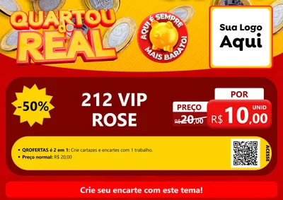 Modelo de Cartaz para Cartaz A4 Horizontal com o tema Quartou do Real para Perfumes