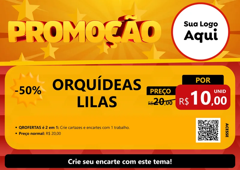 Modelo de Cartaz para Cartaz A4 Horizontal com o tema Promoção para Floricultura e jardim
