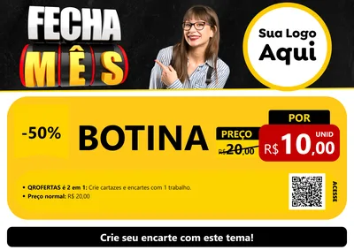 Modelo de Cartaz para Cartaz A4 Horizontal com o tema Fecha Mês para Agropecuária