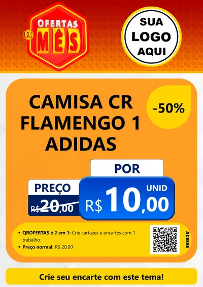 Modelo de Cartaz para Cartaz A4 Vertical com o tema Ofertas do Mês para Roupas e acessórios