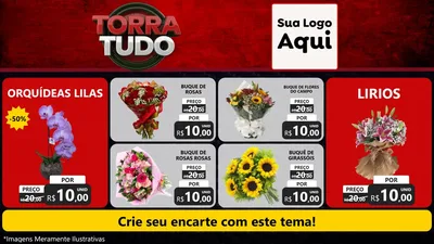 Modelo de TV para TV Horizontal com o tema Torra Tudo para Floricultura e jardim