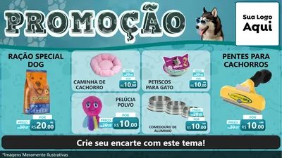 Modelo de TV para TV Horizontal com o tema Promoção - Pet Shop para Pet Shop