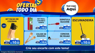 Modelo de TV para TV Horizontal com o tema Ofertas Todo Dia para Utilidades Domésticas