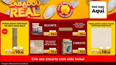 Modelo de TV para TV Horizontal com o tema Sabadou do Real para Pisos e revestimentos