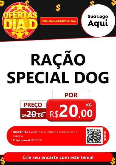 Modelo de Cartaz para Cartaz A4 Vertical com o tema Dia D para Pet Shop
