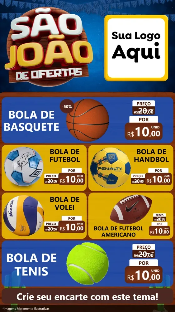 Modelo de TV para TV Vertical com o tema São João Ofertas Imbatíveis! - Junina para Artigos Esportivos