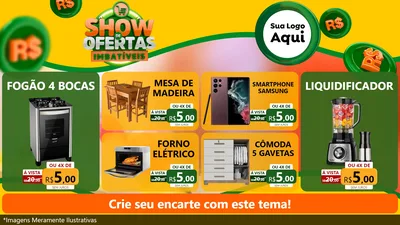 Modelo de TV para TV Horizontal com o tema Show de Ofertas Imbatíveis para Móveis e Eletro