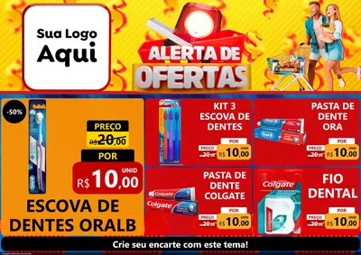 Modelo de Encarte para Encarte A4 Horizontal com o tema Alerta de Ofertas para Higiene Pessoal