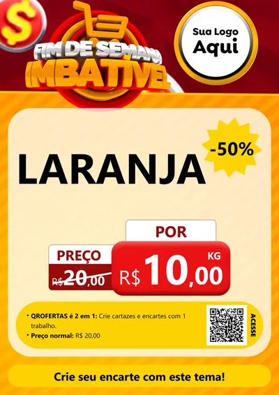 Modelo de Cartaz para Cartaz A4 Vertical com o tema Fim de Semana Imbatível para Hortifrúti