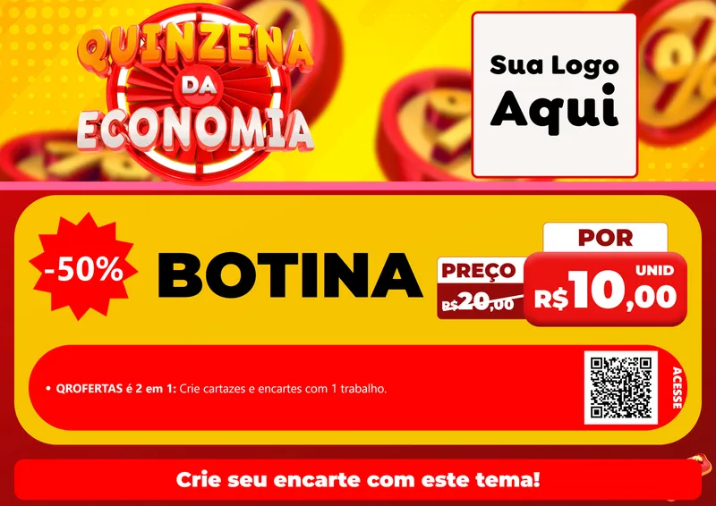 Modelo de Cartaz para Cartaz A4 Horizontal com o tema Quinzena Da Economia para Agropecuária