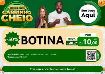 Modelo de Cartaz para Cartaz A4 Horizontal com o tema Carrinho Cheio para Agropecuária
