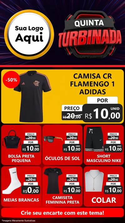 Modelo de Rede Social para Stories com o tema Quinta Turbinada para Roupas e acessórios