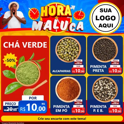 Modelo de Rede Social para Feed Facebook com o tema Hora Maluca para Produtos Naturais