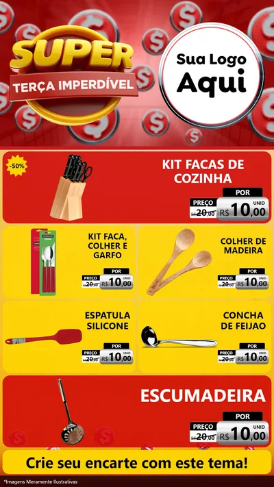 Modelo de TV para TV Vertical com o tema Super Terça Imperdível para Utilidades Domésticas