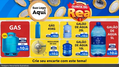 Modelo de TV para TV Horizontal com o tema Quinta do Real para Água e gás