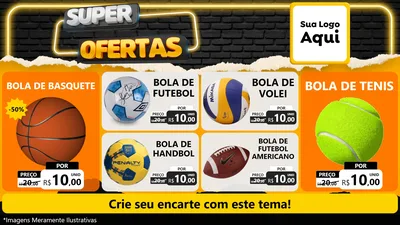 Modelo de TV para TV Horizontal com o tema Super Ofertas para Artigos Esportivos