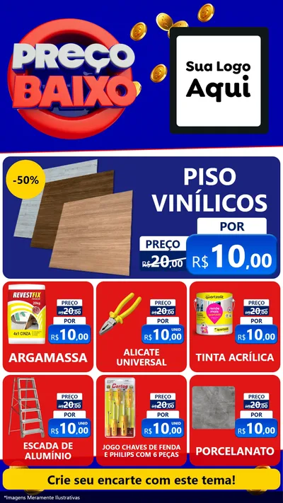 Modelo de Rede Social para Stories com o tema Preço Baixo para Material para Construção