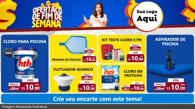 Modelo de TV para TV Horizontal com o tema Ofertaço de Fim de Semana para Produtos para Piscina