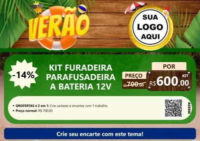 Modelo de Cartaz para Cartaz A4 Horizontal com o tema Verão para Maquinas e Ferramentas