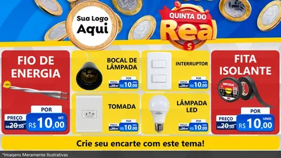 Modelo de TV para TV Horizontal com o tema Quinta do Real para Materiais Elétricos